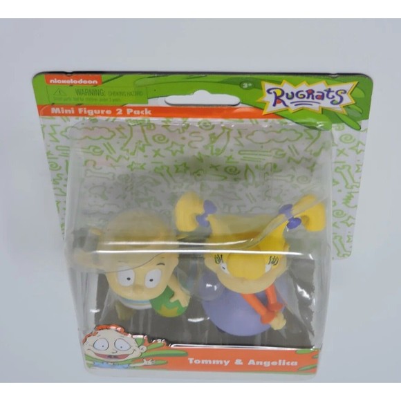Retro Nickelodeon Rugrats Mini Figures 2 Pack Tommy & Angelica Approx 2" Tall - Picture 5 of 6